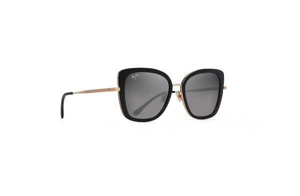 Maui Jim Violet Lake Sunglasses / Black with Gold / Neutral Grey