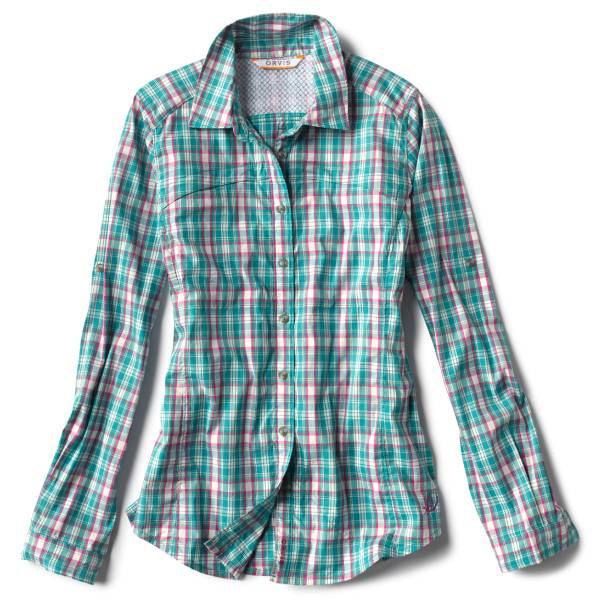 Orvis Women's River Guide Gingham Tech Shirt/Reef Plaid