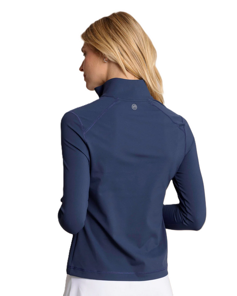 Southern Tide Women's Runaround Quarter Zip / Dress Blue