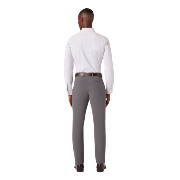 Mizzen + Main Men's Leeward Trim Fit Men's Dress Shirt / White Navy Mini Grid