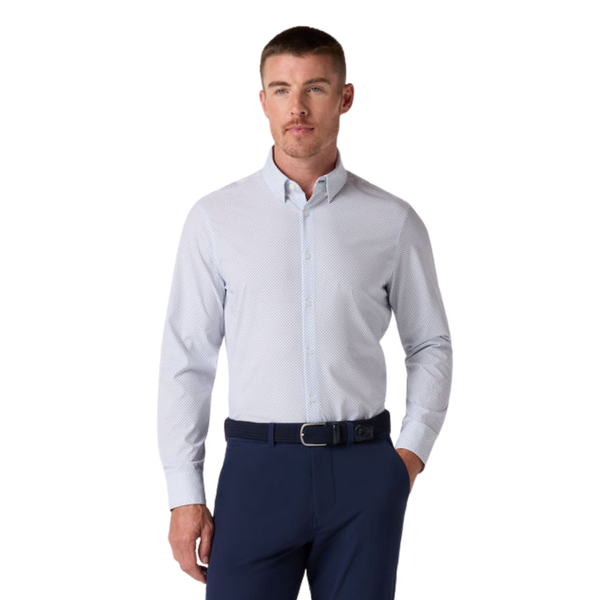 Mizzen + Main Leeward Trim Fit Men's Dress Shirt / White Plus Print
