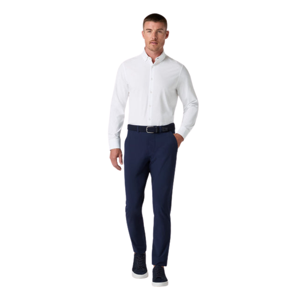 Mizzen + Main Men's Leeward Trim Fit L/S Dress Shirt / White Solid