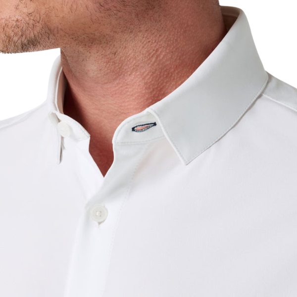 Mizzen + Main Men's Leeward Trim Fit L/S Dress Shirt / White Solid