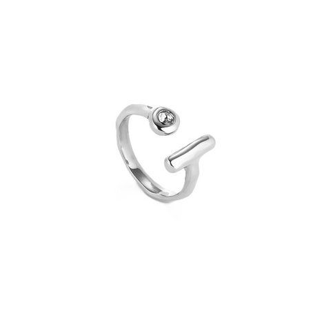 Uno de 50 Sterling Silver With White Topaz Ring