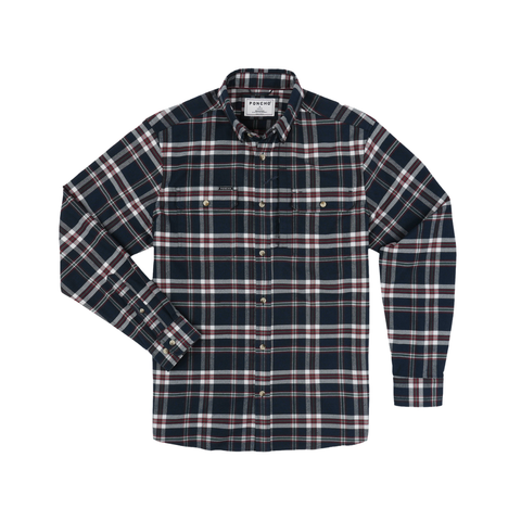 Poncho Men's Long Sleeve Flannel Shirt