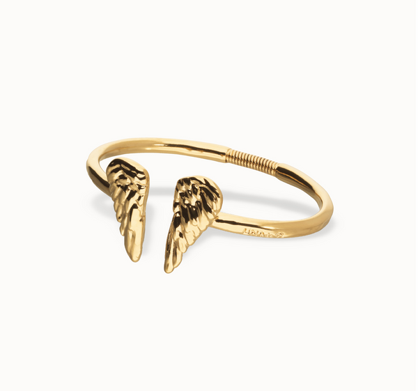 Uno de 50 Gold Tone Wing Cuff Bracelet