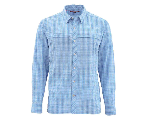 Simms Men's Stone Cold LS Shirt/Indigo Plaid