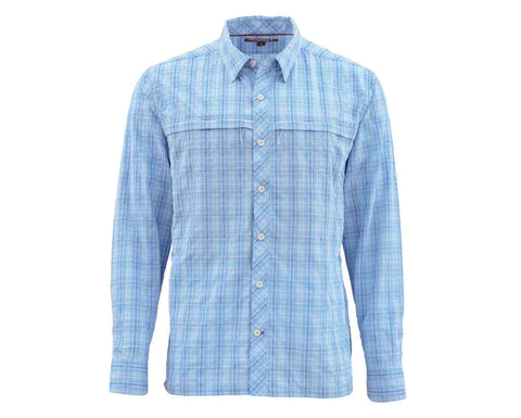 Simms Men's Stone Cold LS Shirt/Indigo Plaid