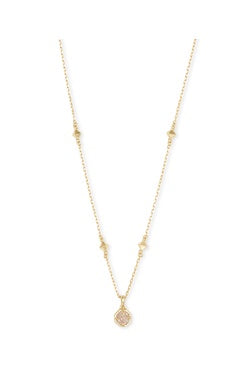 Kendra Scott Nola Iridescent Drusy Short Gold Necklace