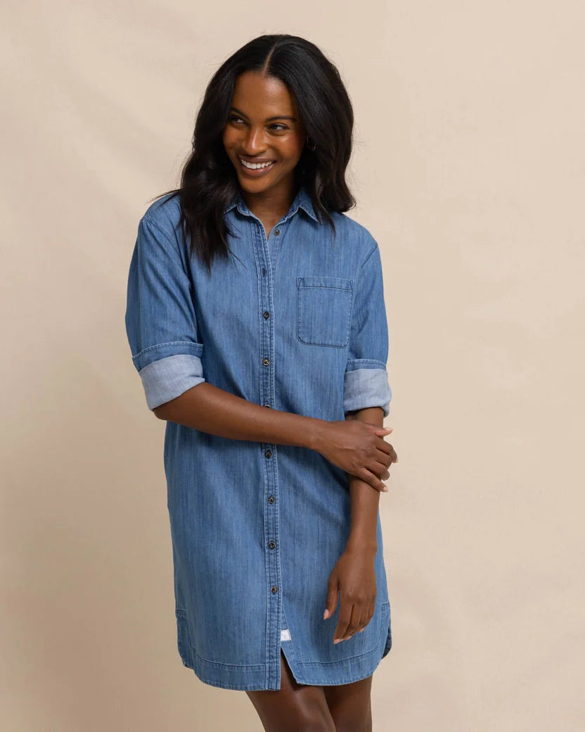 Southern Tide Cam Denim Dress - M Southern Tide Cam Denim Dress - M