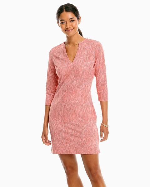 Southern Tide Carley Performance Dress / Faded Brick