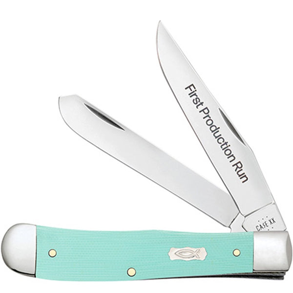 Case Seafoam Green G-10 Trapper 1st Production Run