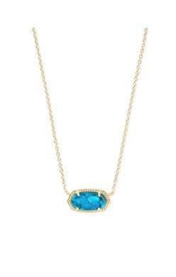 Kendra Scott Elisa Gold Bronze Veined Turquoise Magnesite Necklace