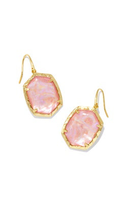 Kendra Scott Daphne Pink Iridescent Drop Earrings