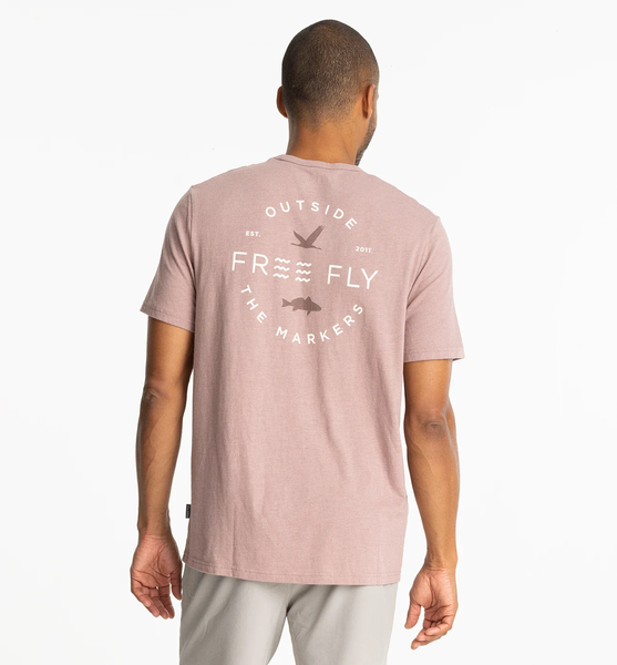 Free Fly Channel Markers Pocket Tee / Heather Fig