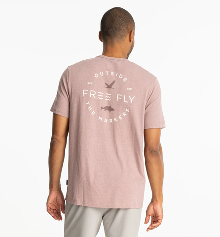 Free Fly Channel Markers Pocket Tee / Heather Fig