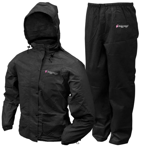 Frogg Toggs Women's Classic All-Purpose Rain Suit / Black