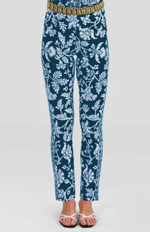 Gretchen Scott Gripeless Stunning Stippling Pull On Navy Pants