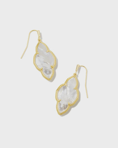 Kendra Scott Gold Abbie Ivory MOP Drop Earrings