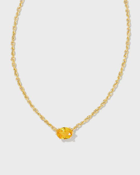 Kendra Scott Cailin Golden Yellow Crystal Gold Necklace