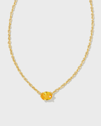 Kendra Scott Cailin Golden Yellow Crystal Gold Necklace
