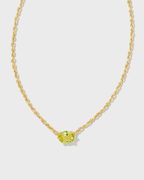 Kendra Scott Cailin Peridot Crystal Gold Necklace