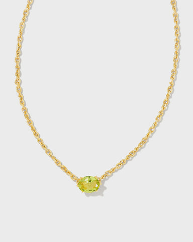 Kendra Scott Cailin Peridot Crystal Gold Necklace