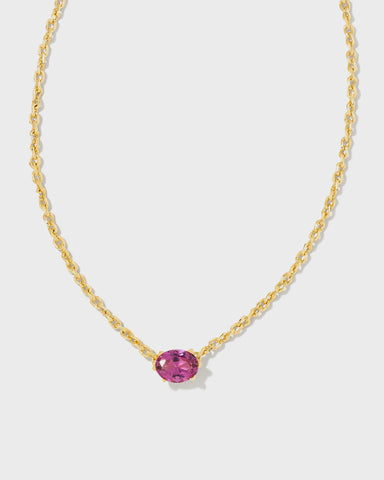 Kendra Scott Cailin Purple Crystal Gold Necklace