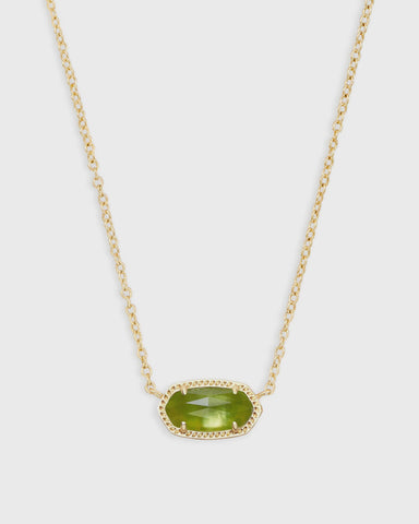 Kendra Scott Elisa Peridot Illusion Gold Necklace