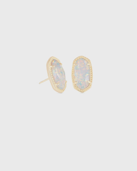 Kendra Scott Ellie Gold White Opal Stud Earrings