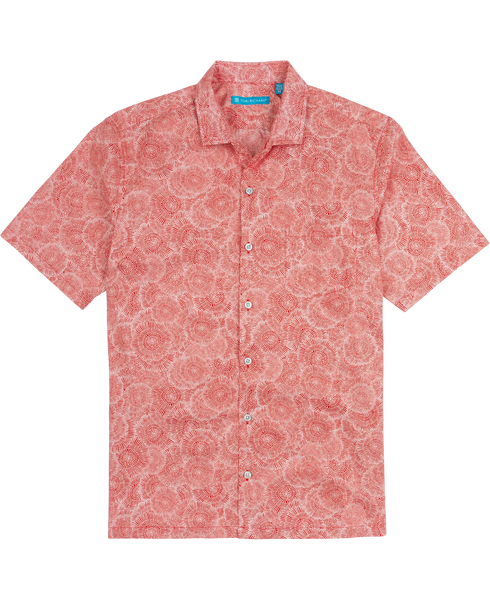 Tori Richard Kiku No Hana S/S Shirt / Red