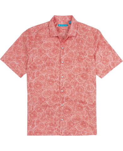 Tori Richard Kiku No Hana S/S Shirt / Red