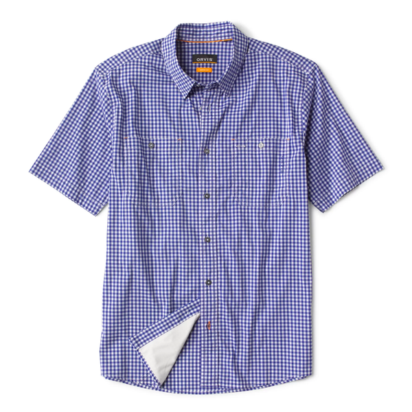 Orvis Men's River Guide 2.0 SS Shirt / Ocean Blue Gingham