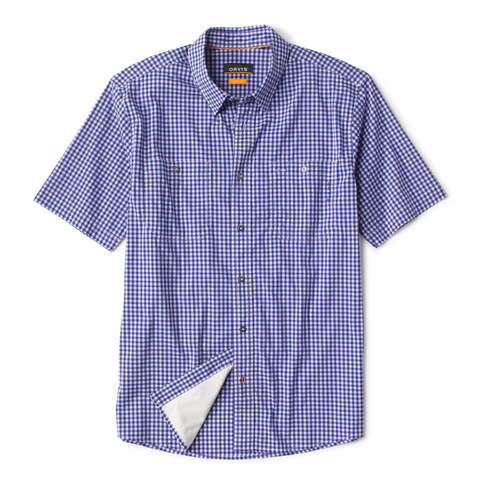 Orvis Men's River Guide 2.0 SS Shirt / Ocean Blue Gingham