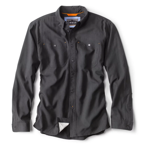 Orvis Men's LS Tech Chambray Work Shirt / Black
