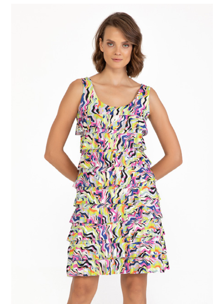 Isle Apparel Cha Cha Impressionist Dress