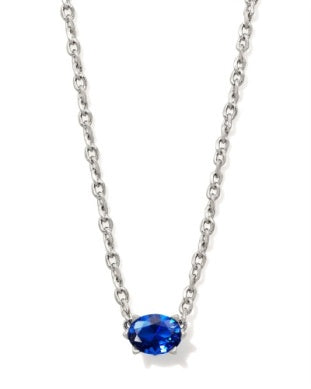 Kendra Scott Cailin Blue Crystal Silver Necklace