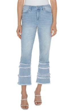 Liverpool Hannah Cropped Flare Crop Jeans / Clarkdale