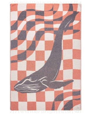 Sand Cloud Checkered Whale Beach Towel