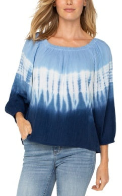 Liverpool Boat Neck Woven Top