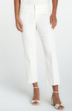 Liverpool Women's Cream Welt Pocket Crop Trouser/ Pant