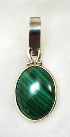 Silver and Malachite Pendant
