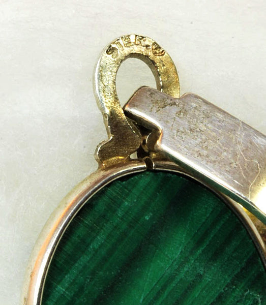 Silver and Malachite Pendant