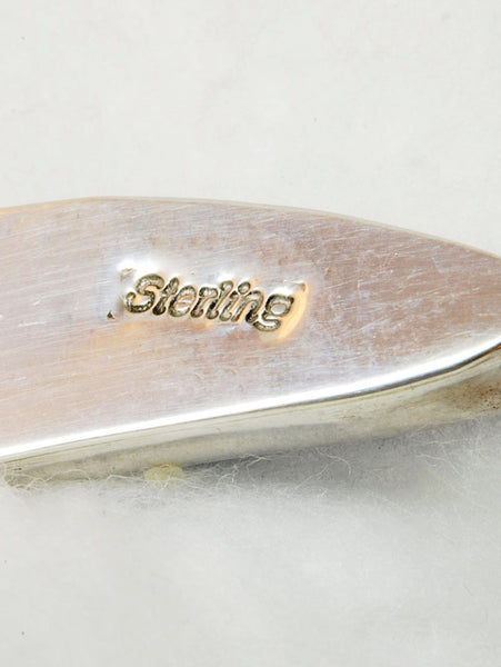 Native American Sterling Lapis and Denim Lapis Earrings