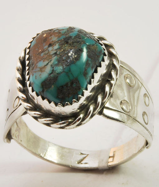 Native American Handmade Signed Turquoise Ring