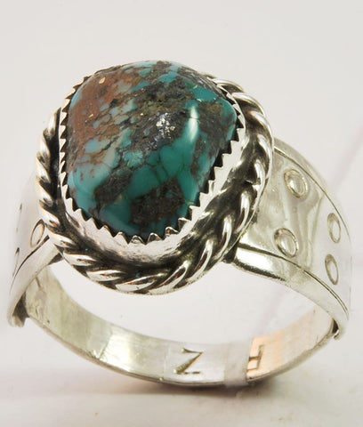 Native American Handmade Signed Turquoise Ring