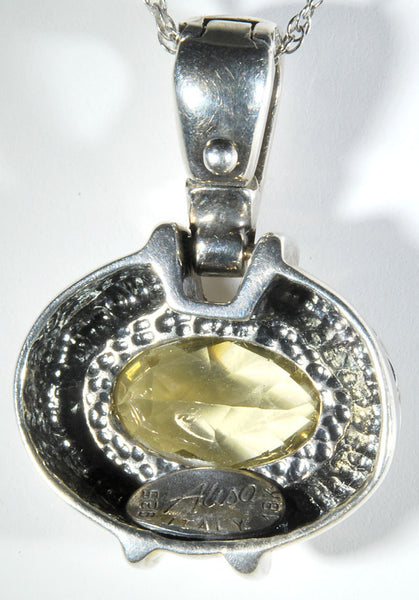 Oval Lemon Quartz Pendant