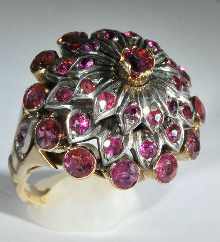 Art Deco Ruby Waterfall Ring