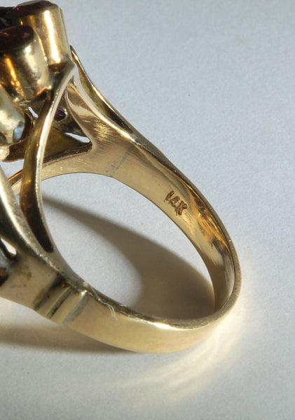 Art Deco Ruby Waterfall Ring