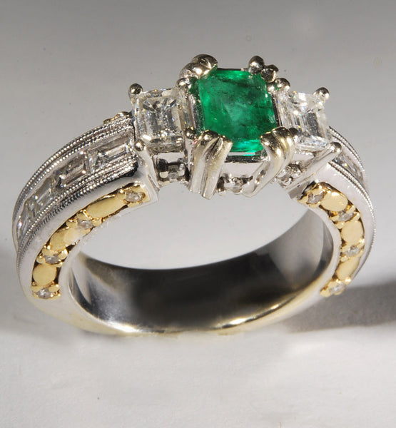 Emerald and Diamond Ring
